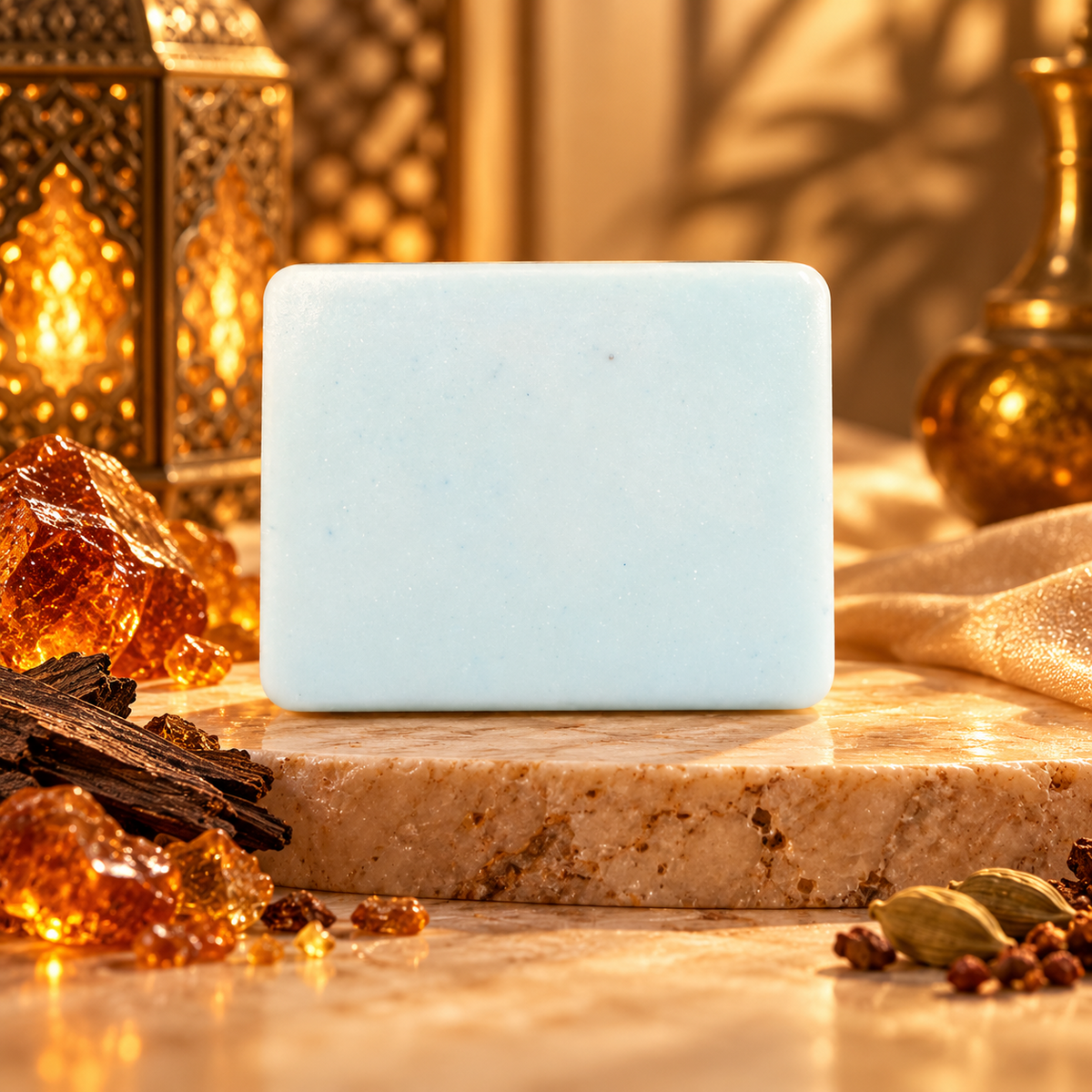 Noor Skin Triple Butter Soap – Warm Amber + Night Spice